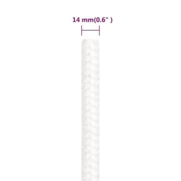 Boat Rope Full White 14 mm 100 m Polypropylene | HipoMarket