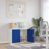 Stylish Light Grey & Blue File Cabinet | 90x40x70 cm Steel