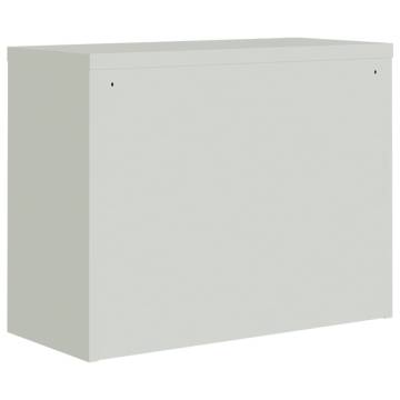 Stylish Light Grey & Blue File Cabinet | 90x40x70 cm Steel