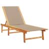 Sun Loungers 2 pcs Taupe Solid Wood Acacia & Textilene