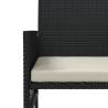 Garden Sofa 2-Seater with Table & Stools | Black Poly Rattan