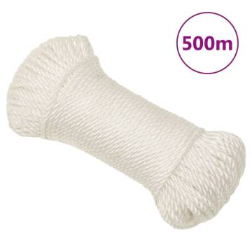 Work Rope White 6mm 500m Polypropylene - Durable & Versatile