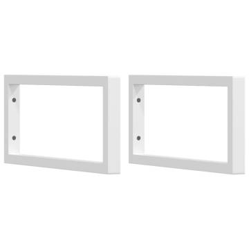 Stylish White Rectangular Shelf Brackets for Washbasin - 2 PCS