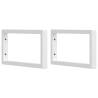 Stylish White Rectangular Shelf Brackets for Washbasin - 2 PCS