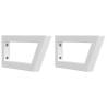 Shelf Brackets for Washbasin - 2 pcs White Trapezium Steel