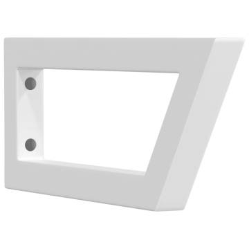 Shelf Brackets for Washbasin - 2 pcs White Trapezium Steel