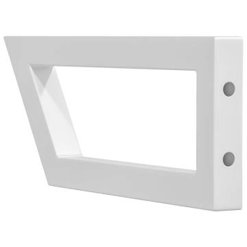 Shelf Brackets for Washbasin - 2 pcs White Trapezium Steel