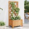 Planter with Trellis Brown Solid Wood Fir Colour brown Size 40 x 30 x 90 cm Quantity in Package 1 