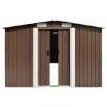 Brown Galvanised Steel Garden Shed - 257x779 cm | HipoMarket