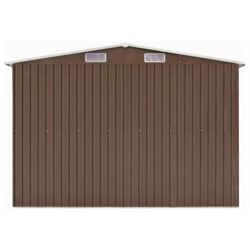 Brown Galvanised Steel Garden Shed - 257x779 cm | HipoMarket