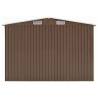 Brown Galvanised Steel Garden Shed - 257x779 cm | HipoMarket