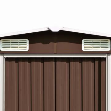 Brown Galvanised Steel Garden Shed - 257x779 cm | HipoMarket