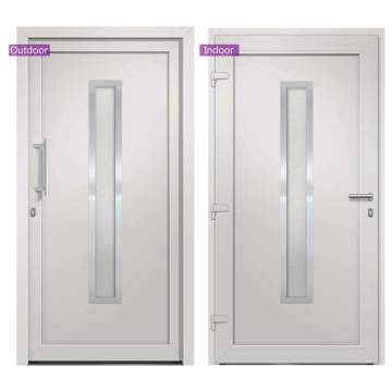 Front Door White 98x200 cm - Secure & Elegant Design