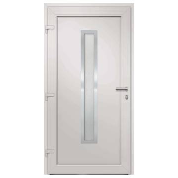 Front Door White 98x200 cm - Secure & Elegant Design