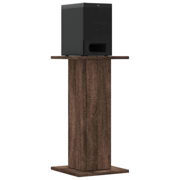 Stylish Brown Oak Speaker Stands - Durable & Stable - 2 pcs