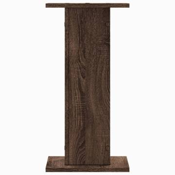 Stylish Brown Oak Speaker Stands - Durable & Stable - 2 pcs