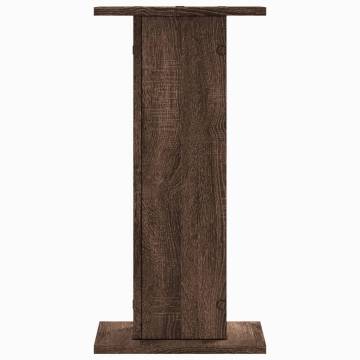 Stylish Brown Oak Speaker Stands - Durable & Stable - 2 pcs