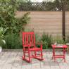 Children's Red Rocking Chair - Solid Wood Poplar | Hipomarket