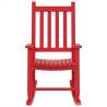 Children's Red Rocking Chair - Solid Wood Poplar | Hipomarket