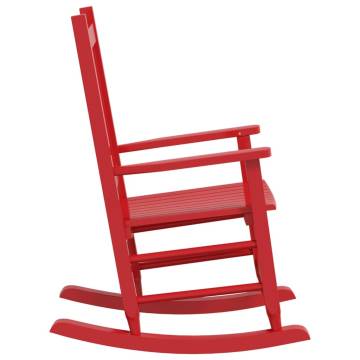 Children's Red Rocking Chair - Solid Wood Poplar | Hipomarket