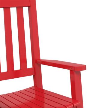 Children's Red Rocking Chair - Solid Wood Poplar | Hipomarket