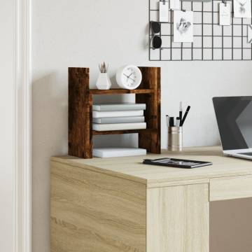 Desk Organiser Smoked Oak - Stylish & Functional Storage