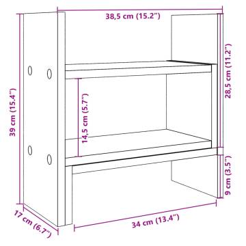 Desk Organiser Smoked Oak | Compact & Stylish Storage Solution