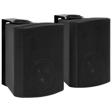 Wall-mounted Stereo Speakers - 2 pcs Black, 100 W | HipoMarket