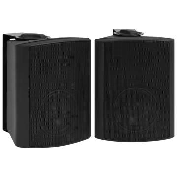 Wall-mounted Stereo Speakers - 2 pcs Black, 100 W | HipoMarket