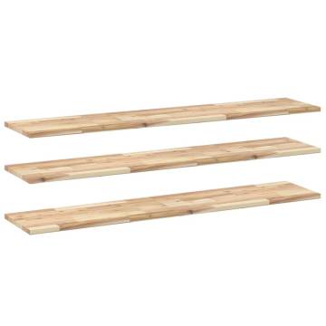 Floating Shelves 3 pcs | Untreated Solid Wood Acacia | HipoMarket