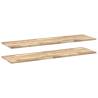 Floating Shelves 2 pcs - Solid Acacia Wood 160x40x2 cm