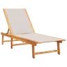 Sun Loungers 2 pcs with Table - Acacia & Textilene Grey