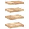 Floating Shelves 4 pcs - Untreated Solid Acacia Wood | HipoMarket