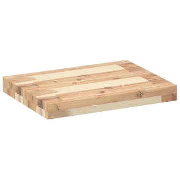 Floating Shelves 4 pcs - Untreated Solid Acacia Wood | HipoMarket