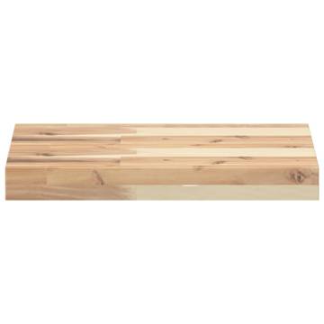 Floating Shelves 4 pcs - Untreated Solid Acacia Wood | HipoMarket