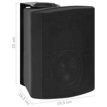 Wall-mounted Stereo Speakers - 2 pcs Black, 100 W | HipoMarket