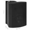 Wall-mounted Stereo Speakers - 2 pcs Black, 100 W | HipoMarket