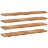 Floating Shelves - 4 pcs, Solid Wood Acacia - HipoMarket UK