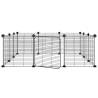 12-Panel Black Pet Cage - Durable & Spacious - HipoMarket