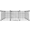 12-Panel Black Pet Cage - Durable & Spacious - HipoMarket