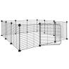 12-Panel Black Pet Cage - Durable & Spacious - HipoMarket