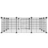 12-Panel Black Pet Cage - Durable & Spacious - HipoMarket