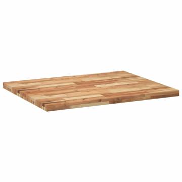 Solid Wood Acacia Table Top 100x80 cm - Durable & Stylish