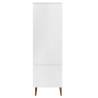 Wardrobe MOLDE White 90x55x175 cm | Solid Wood Pine Storage