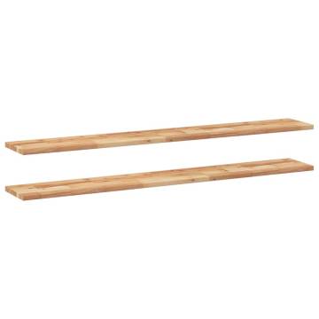 Floating Shelves 2 pcs - Solid Acacia Wood | HipoMarket UK