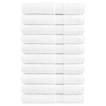 Premium SOLUND Sauna Towels - 10pcs White 80x200cm 600gsm