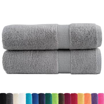 Premium Bath Towels SOLUND 2pcs Grey 100x150cm 600gsm