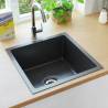 Handmade Kitchen Sink Black Stainless Steel Colour black Size 44 x 44 x 20 cm 