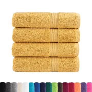 Premium Hand Towels SOLUND 4pcs Gold 50x100cm | Hipomarket