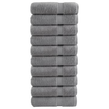 Premium Hand Towels SOLUND 10pcs Grey 50x100cm - 600gsm